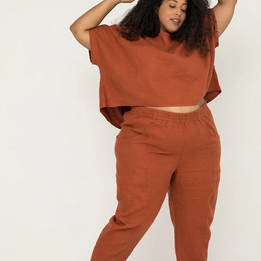 Elizabeth Suzann Clyde Culotte Terra Linen 0 R